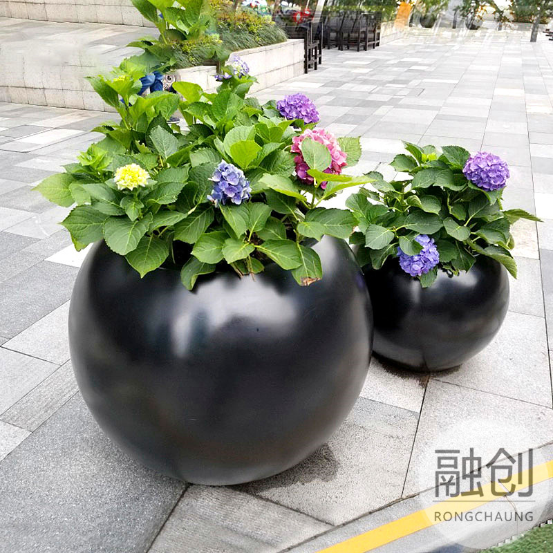 玻璃钢花箱花槽市政道路隔离花盆绿化可移动阳台户外种植箱组合